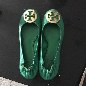 Tory Burch green flats!